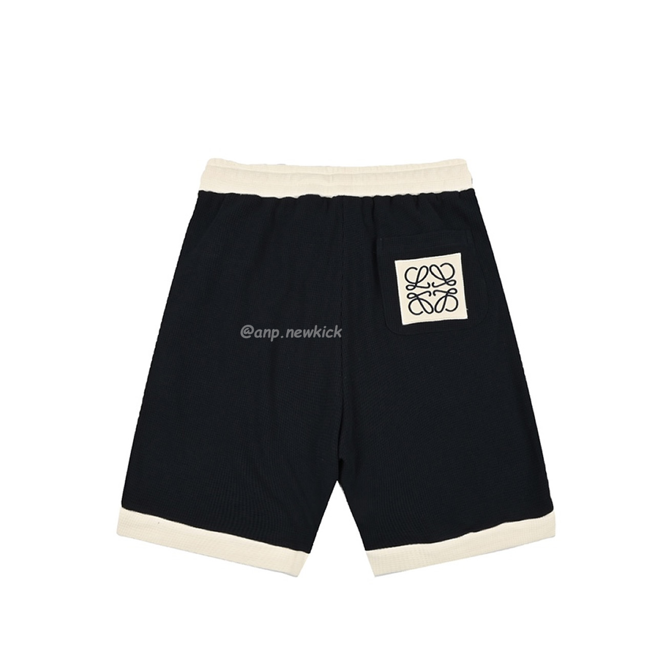 Loewe 24ss Embroidered Logo Color Blocking Waffle Shorts (3) - newkick.app